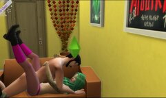 Green Haired Asian Has A Few Drinks And Fucks Stranger In VIP Room