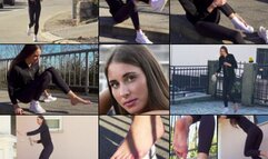 Mirna Bad Sprain While Jogging One Shoe Hopping (in HD 1920X1080)