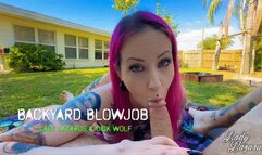 POV Backyard Blowjob