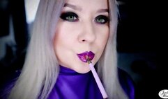 Close-up smoking two purple Sobranie cigarettes [1080p, mp4]