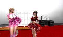 Dirty pro wrestling between two cheerleaders: Sara vs Alex