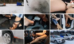 EXCLUSIVE: Crazy tug of war car vs car with pedal pumping, revving, masturbation, upskirt and drift