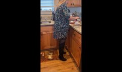 Deb Teases, Seduces & Fucks Hubby Wearing Black Skirt, Stockings and Journee Spritz Over the Knee Boots 4 (10-17-2021)