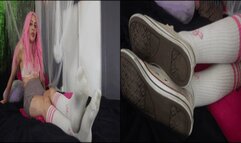 Converse Sneakers and Dirty White Socks Worship - {SD}