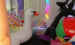 Inflatables + Beachballs Over Inflation and Mass Pop