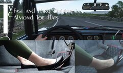 Fast and Hard Driving in Almond Toe Flats (mp4 720p)