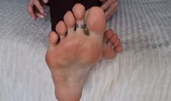 Creamy feet tease