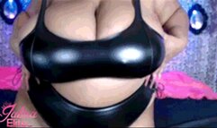 Black Leather Body Tease and Sloppy BJ CS