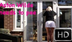 Aston Wilde needs to pee
