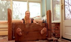 Barefoot and Humiliated in the Stocks 4K
