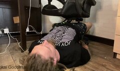 Vans soles licking and using My slave's face as footstool for My dirty white socks