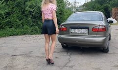 Pedal pumping on heels and barefoot by Oksana