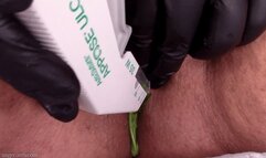 stapled shut and stuffed full of nettles (720 mp4)