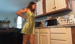 Giantess finds teeny man for dinner