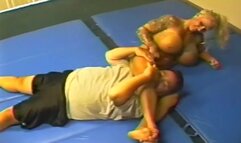 Muscular Female's Painful Wrestling Lesson-Smothered With Big Tits & Nude Facesits-Dawn Witham vs Ed