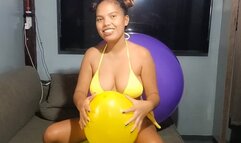 SEXY Juju Teases And Nail Pops ALL Your Balloons