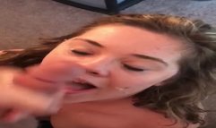 GF taking a facial and keeps sucking
