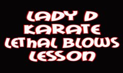 Lady D karate lethal blows lesson