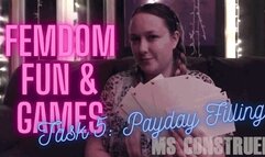 Ms Construed's Femdom Fun and Games: Task 5 - Butt Plug Payday ~ Findom Money Tribute Task ~ 1080p HD