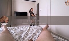 young amateur WIFE gives amazing eyecontact blowjob POV