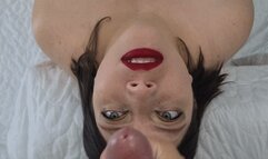 POV masturbating on Alice's face