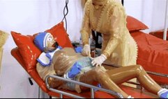 Bizarre rubber baby and its latex caregiver - Part 1 of 2 - Feeding time