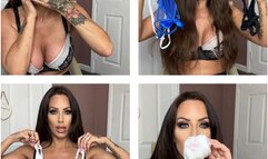 Charlie Monaco Panty and bra Gag Challenge