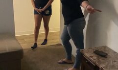 Latina girl gets spanked hard for having her friends over without permission part 3