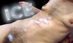 Ice Cubes sliding down my naked body (4K)