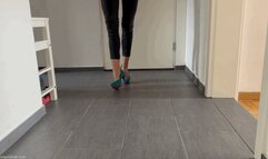 HER POOR FEET IN VERY UNCOMFORTABLE SHOES AND SWEATY NYLONS - MOV Mobile Version
