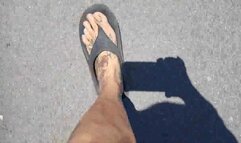 Avi Lola walks in flip flops flip flop walking sounds Toe wiggling avi