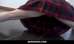 DadCrush - Horny Redhead Teen Pops Pussy for Stepdad