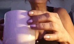 Latina milf lolas too much coffee Tummy Ache 3xs in one day Runny D Toilet Sounds smoking on her phone rubbing her bloated aching belly toilet fetish spying and Sounds