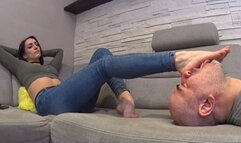ALEXANDRA - Casual Lifestyle - Worship My Feet While I Watch TV - GOPRO Version
