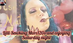 Lilli Smoking More120s and enjoying Saturday night - SFL223