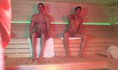 Sauna Threesome get hot and sticky