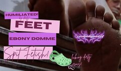 Humiliated & Encouraged To Lick Dirty Feet! | Ebony Spit Fetish