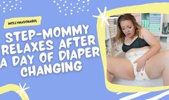 Step-Mommy Relaxes After A Long Day Of Diaper Changes