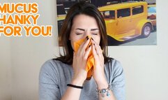 Mucus hanky for you! (nose blowing) - FULL HD