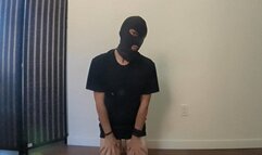 Self-Bondage Bound Punishment in Zentai Mask