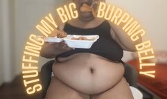 Stuffing My Big Burping Belly with Chinese Food | featuring: Ebony BBW Food Stuffing Eating ASMR Crunching Burping Round Belly (720P MP4)