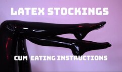 Latex Stockings CEI - Shiny Rubber Fetish Jerk Off Instructions by Goddess Kyaa - 720p MP4