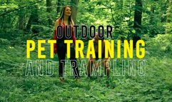 Pet training & trampling in the woods