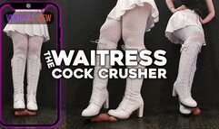 House Waitress Traps and Dominates you in White Dangerous Boots - TamyStarly - (Vertical Version) CBT, Ballbusting, Bootjob, Heeljob, Femdom, Shoejob, Ball Stomping, Foot Fetish Domination, Footjob, Cock Board, Crush, Trampling