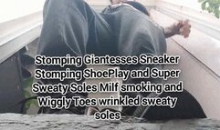 Avi Stomping Giantesses Sneaker Stomping ShoePlay and Super Sweaty Soles Milf smoking and Wiggly Toes wrinkled sweaty soles