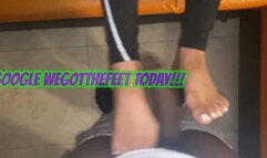 EBONY FOOTJOB TEASE AND DENIAL