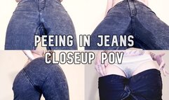 Peeing In Jeans Closeup POV [HD] [WMV]