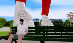 Giantess in the Public Park!