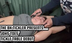 JOHS TOES’ TICKLE TABLE DEBUT