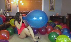 8 Balloon Blow2Pop Compilation #5 - Kylie Jacobs - WMV 1080p HD